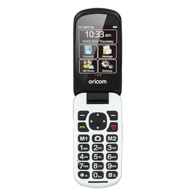 Oricom EZY7510 Flip Mobile Phone with SOS Emergency Button - Elderly, Senior Care, Talking Keypad, SOS Emergency Call Button, GPS Location, Camera, Loud Ringer, Hearing Impairments