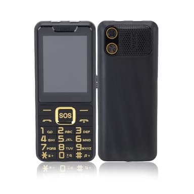 LICAEVEY Cell Phone for Seniors, 2.6in HD Display Unlocked Phones with SOS Button & Flashlight, 2500mAh Easy to Use Dumb Phone with Loud Volume, Voice Recorder, 3 Card Slots (Black)