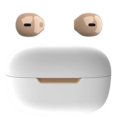 eleror Mini Wireless Bluetooth Earbuds Invisible Earpiece Small Ear Buds Semi in-Ear Headphone for Work, Walk, Handsfree, Sleep On Side(Ivory)