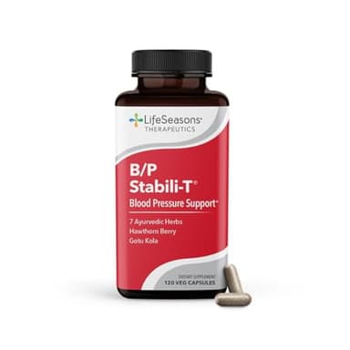 Life Seasons - B/P Stabili-T - Blood Pressure Supplement - Helps Prevent Plaque Build Up - Improves Cardiovascular Health and Blood Circulation - with Ashwagandha, Hawthorn Berry (120 Capsules)