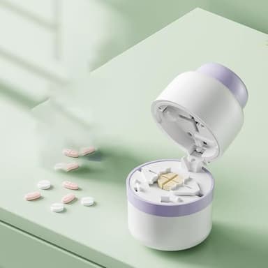 Pill Cutter - Pill Splitter with Stainless Steel Blade for Cutting Small Pills or Large Pills in one Third, Suitable for Cuting Vitamins, Tablets