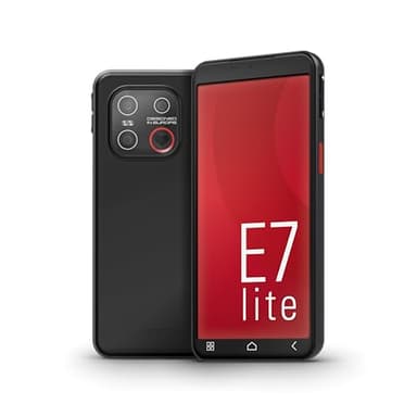 emporiaSMART.7lite Senior Smartphone Unlocked, Android 15 Mobile Phone with Emergency Button, 5.45" Touchscreen, NFC, Fingerprint Sensor, Hearing Aid Compatible, Large Display, Easy Operation, Black