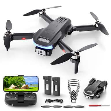 Wipkviey Drone with 4K Camera for Adults, B15 Foldable Professional RC Quadcopter for Kids/Beginners with Brushless Motor, Toy for Boys Girls