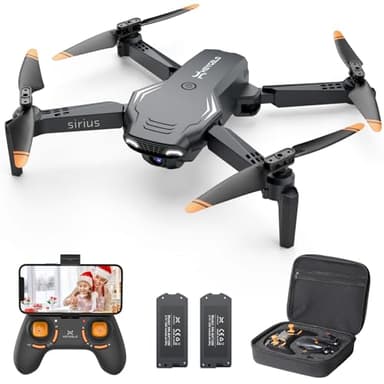 Heygelo Drone for Kids with 1080P HD Camera - Foldable FPV RC Quadcopter for Adults Beginners, Toys Gifts for Boys Girls with Carry Case, Voice Control, Gesture Selfie, Altitude Hold, 2 Batteries
