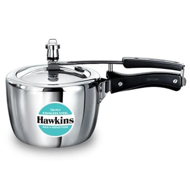 HAWKINS 2.5 Litre 18/8 Stainless Steel Pressure Cooker, Inner Lid, Silver (HSST25)