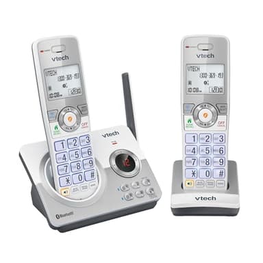 VTech CLS22151 DECT6.0 Cordless Phone with MobileConnect, Smart Call Blocker, NBN Ready, Answering Machine, Volume Booster, Backlit Display, 12 Hours Talk-time, Handsfree Speakerphone, 2 Handsets