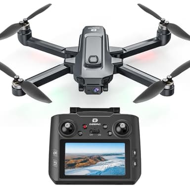 DEERC D35Pro Drone with Camera 4K Professional for Adults, RC Quadcopter with HD Screen on Controller, Brushless Motor, Follow Me, 5G Transmission, Auto Return, GPS Drone with SD Card, 40Mins Flight