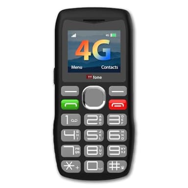 TTfone TT890 4G Senior Phone – Easy to Use Big Button Mobile Phone with Emergency Assistance Button, USB-C Charging, Bluetooth, Camera – Unlocked (with USB Cable)