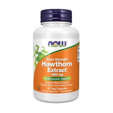 NOW Supplements, Hawthorn Extract, Extra Strength 600 mg, 90 Veg Capsules