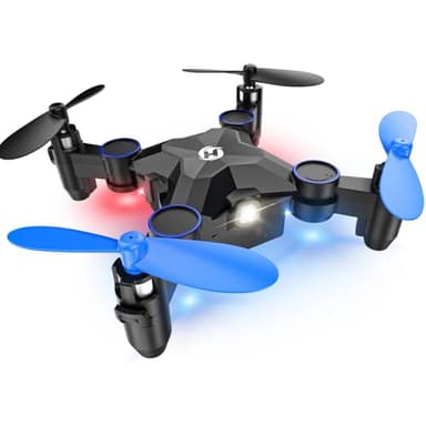 Holy Stone Mini Drone for Kids HS190 Portable Pocket Quadcopter with Altitude Hold 3D Flips, Headless Mode and 3 Speed Modes, Easy to Fly for Beginners,Blue