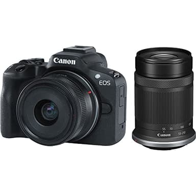 Canon Digital Mirrorless Camera EOS R50 RF-S18-45mm is STM + RF-S55-210mm is STM Kit