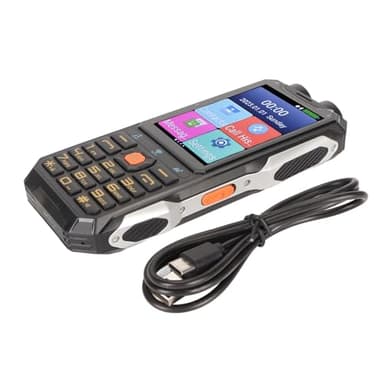 POENVFPO 4G Phone for Seniors with 4 Inch WiFi Touch Screen with Speed ​​Dial, Longer Battery Life and Dual LED Flashlight, Suitable for Elderly Users (Black)