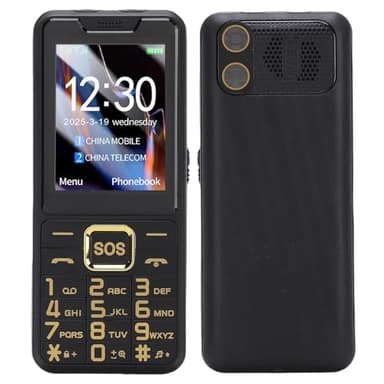 VELATEMOR Unlocked 4G Senior Phone with Big Buttons & SOS Emergency Key, 2500mAh, Clear Call Announcement, Dual SIM GSM Flip Phone for Elderly Safety (Black)