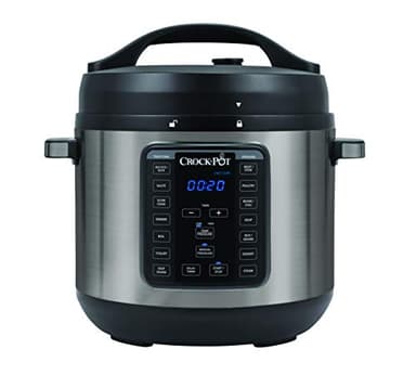 Crock-Pot Express Crock XL Multi Cooker | Slow Cooker, Sauté, Pressure Cooker, Rice Cooker & Food Steamer | 7.6L (10-12 People) | Removable Non-Stick Bowl | Stainless Steel | CPE300