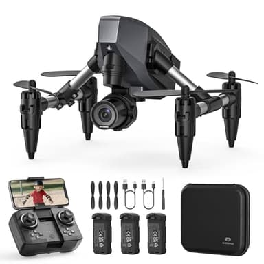 DEERC D21 Mini Drone with Camera for Kids 1080P, Small Indoor RC Quadcopter for Beginners with 3 Batteries, Optical Flow Positioning, 3D Flip, One Key Start, Easy to Fly Toy Gifts for Boys and Girls