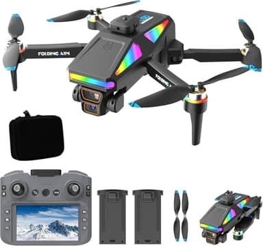 OBEST Drone With Camera 1080P Remote Control with 4.5 Inch Screen,Brushless Motor,90° ESC Camera,Automatic Obstacle Avoidance,20 * 2 Minutes Flight Time Suitable for Kids and Adults,209G