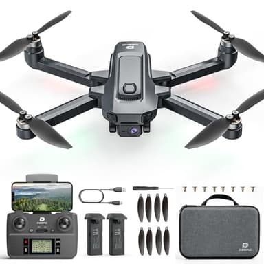 DEERC D35 GPS Drone with 4K Camera for Adults,Foldable RC Quadcopter with 40 Mins Long Flight Time, Follow Me, Auto Return, Brushless Motor, 5G FPV Transmission,Easy for Beginners