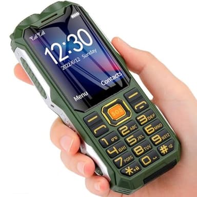 4G Rugged Phone for Seniors, GSM Dual SIM, 16800mAh Battery, 2.4inch Large Buttons Senior Cell Phone, LED Flashlight, Speaker, Mini Backup Cell Phone for Outdoor Use