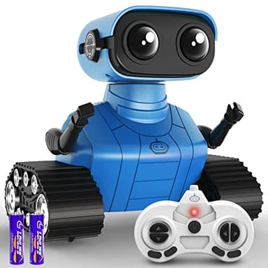 Hamourd Robot Toys for Boys Girls, Rechargeable Remote Control Emo Robots with Auto-Demonstration, Flexible Head & Arms, Dance Moves, Music, Shining LED Eyes for 3+ Years Old Kids