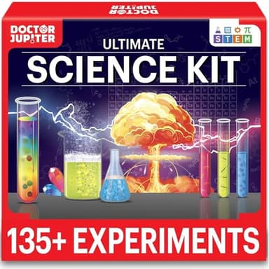 Doctor Jupiter Science Kit for Kids Ages 6-8-10-12-14| Birthday Gift Ideas for 6,7,8,9,10,11,12,13,14 Year Old Boys & Girls| STEM Learning & Educational Toys with 135+ Experiments