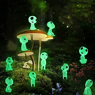 LONCESS Fairy Garden Accessories, Luminous Ghost Tree Elves Miniature for Micro Landscape Gnomes Garden, Outdoor Patio Lawn Yard Decoration, Halloween Decor, Gardening Potted Decoration, 10 Pieces