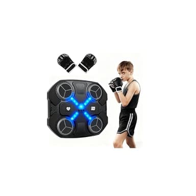 Music Boxing Machine Sport Toys for Kids,Wall Mounted Bluetooth Smart Punching Target Toys,Training Pad Toy with Boxing Glove,Ideas Toys for Boys Girls Kids 3 4 5 6 7 8 9 10 11 12+ Years Old
