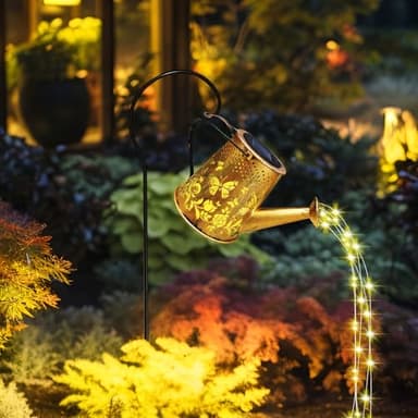 KSPPOZN Outdoor Garden Decor Solar Watering Can Lights, Metal Hanging IP65 Waterproof Light Outside Patio Yard Lawn Driveway Pathway Landscape Decorations, Birthday Gift for Mom, Grandmother, Woman